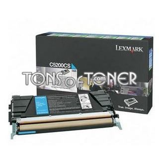 Lexmark C5200CS Genuine Low Yield Cyan Toner
