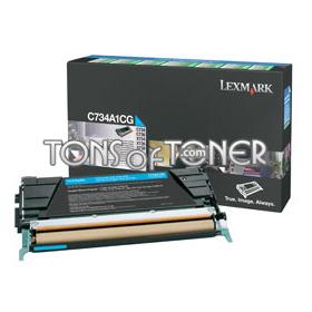 Lexmark C734A1CG Genuine Cyan Toner
