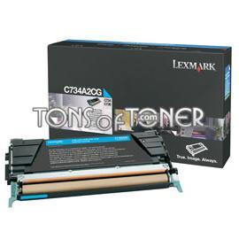Lexmark C734A2CG Genuine Cyan Toner
