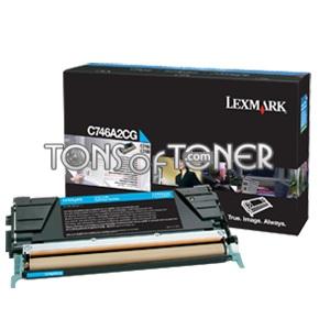 Lexmark C746A2CG Genuine Standard Cyan Toner

