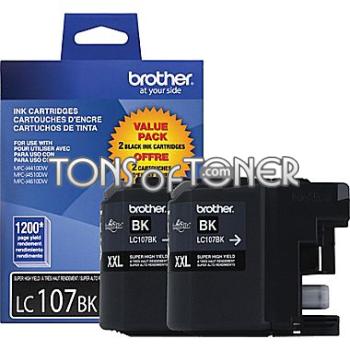 Brother LC1072PKS Genuine Black Double Pack Ink Cartridge
