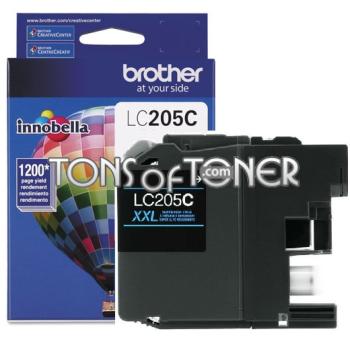 Brother LC205C Genuine Cyan Ink Cartridge
