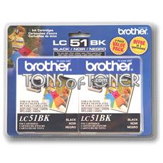 Brother LC51BK2PK Genuine Black Ink Cartridge
