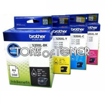 Brother LC535XL-SET Genuine Combo Pack, KCMY Ink Cartridge
