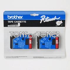 Brother TC11 Genuine Red on Clear Tape
