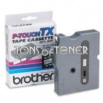Brother TX2211 Genuine Black on White Tape
