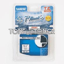 Brother TZ111 Genuine Black on Clear Tape
