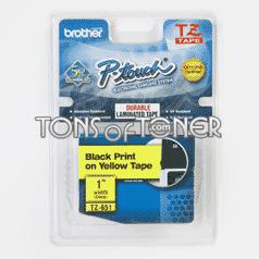 Brother TZ651 Genuine Black on Yellow Tape
