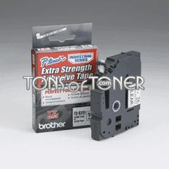 Brother TZS111 Genuine Black on Clear Tape
