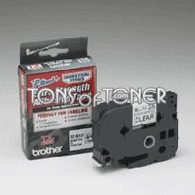 Brother TZS141 Genuine Black on Clear Tape
