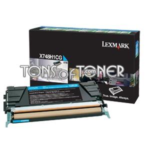 Lexmark X748H1CG Genuine High Yield Cyan Toner
