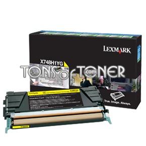 Lexmark X748H1YG Genuine High Yield Yellow Toner
