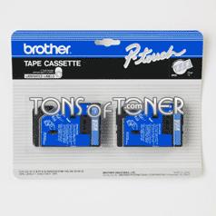 Brother TC12 Genuine Blue on Clear Tape
