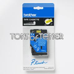 Brother TC7001 Genuine Black on Yellow Tape
